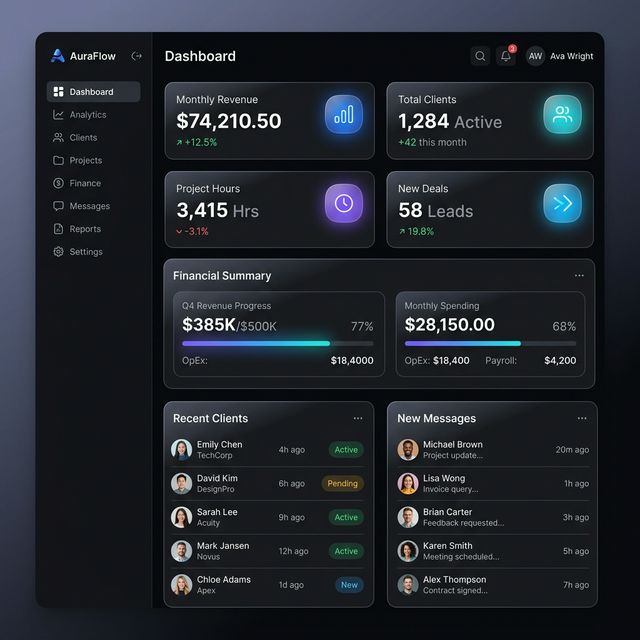 Vantory Dashboard Panel